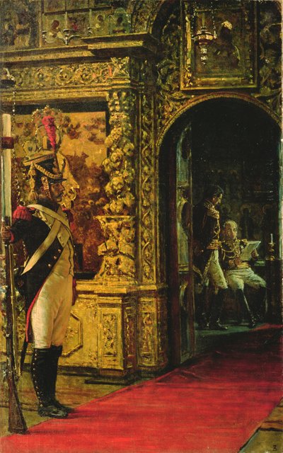 Marshal Davout in the Chudov Monastery, Moscow Kremlin by Vasili Vasilievich Vereshchagin